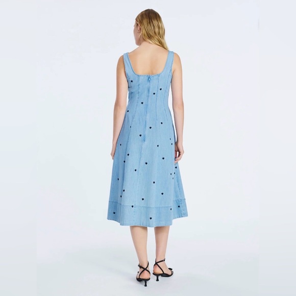 Cotton Denim Midi Dress Heart Embroidery
Cottagecore Cowgirl Free Assembly NWT S - Picture 5 of 5